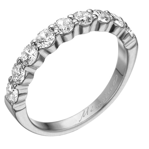 MEMOIRE PLATINUM 1.00CT DIAMOND WEDDING RING