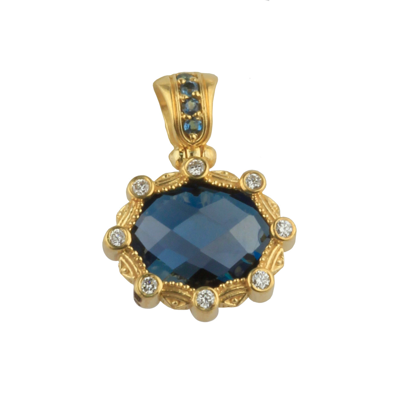 KONSTANTINO 18KT GOLD (2.6GR +/-)  LONDON BLUE TOPAZ (6.2CT +/-) (OTHER STONE CHOICES AVAILABLE) PEN