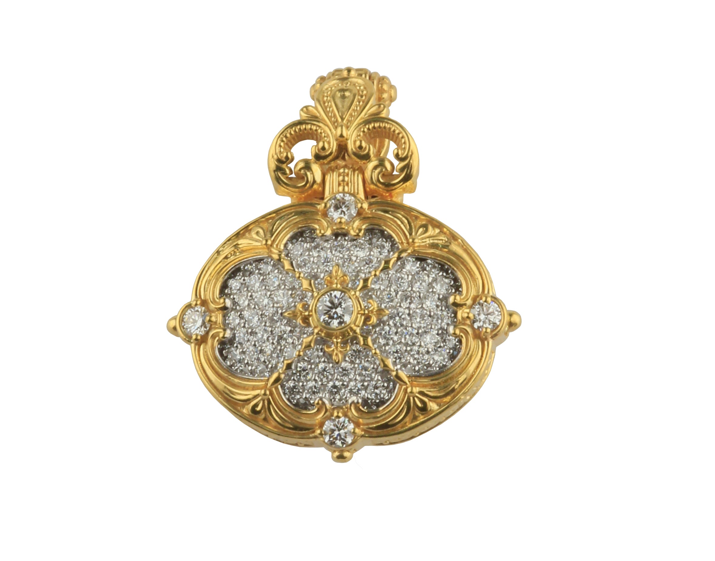 KONSTANTINO 18KT GOLD (14.6GR +/-)  DIAMOND (1.75CT +/-) PENDANT FROM THE FLAMENCO GOLD  COLLECTION