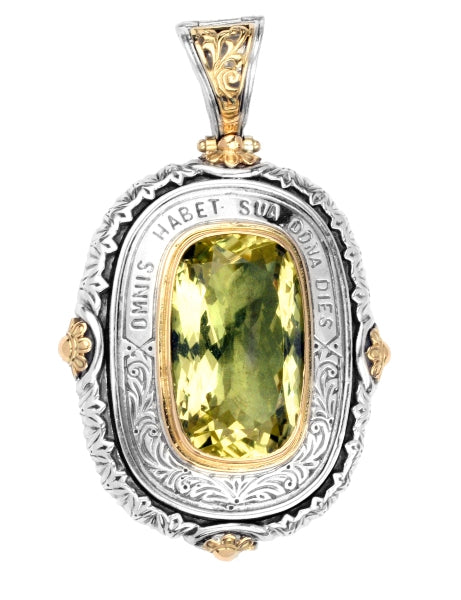 KONSTANTINO STERLING SILVER & 18K GOLD MIXED STONE (OTHER STONE OPTIONS AVAILABLE) PENDANT FROM THE