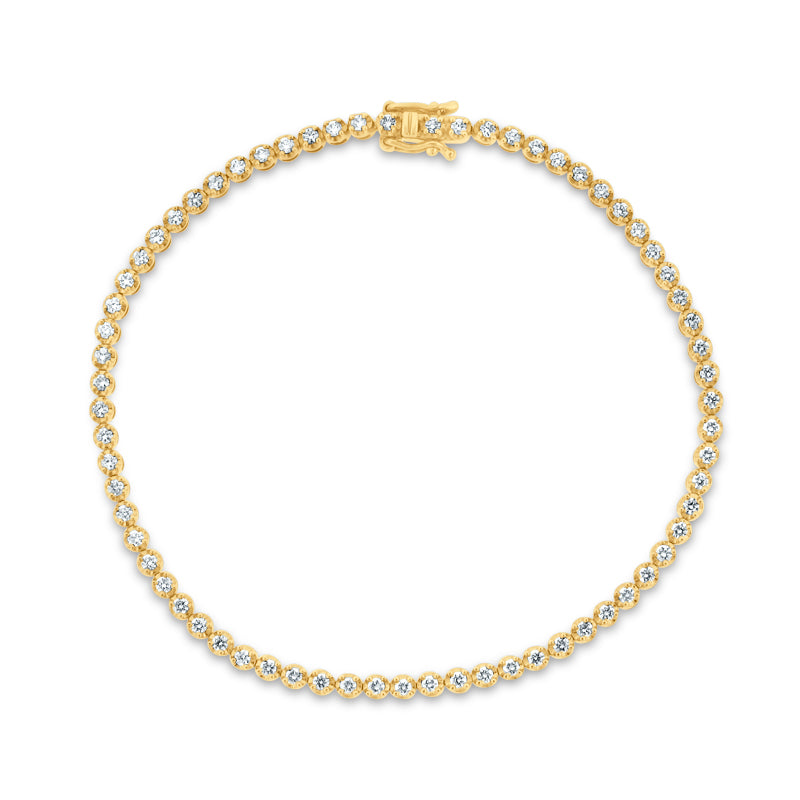 PRIVE'18K YELLOW GOLD 1.09CT DIAMOND BRACELET