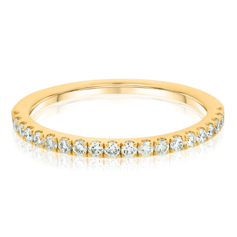 MULLOYS PRIVE'18K YELLOW GOLD .24CT VS/SI-G DIAMOND BAND R24567