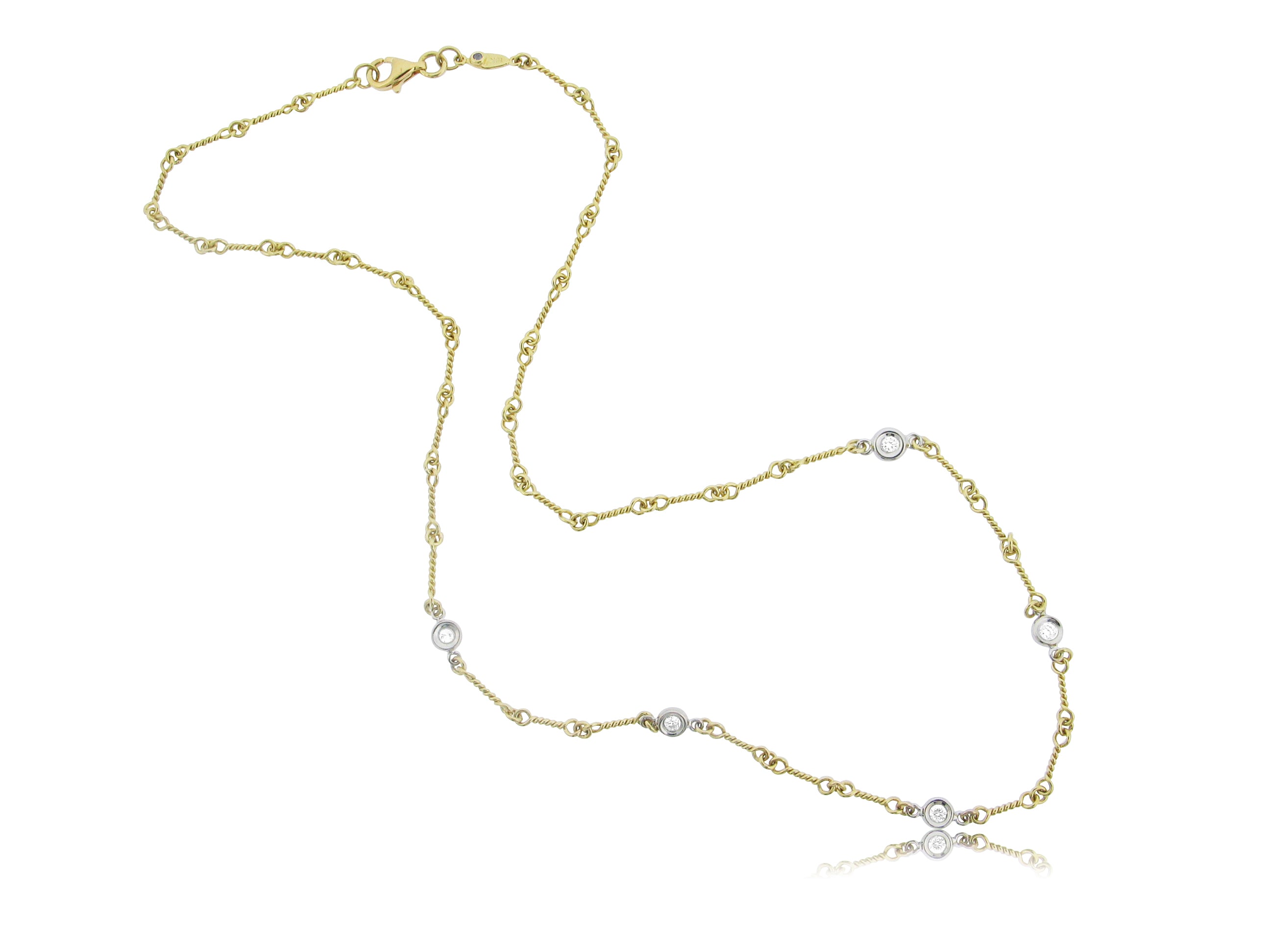 Roberto Coin | Diamonds by the Inch White Gold 0.19ct Diamond Station  Necklace