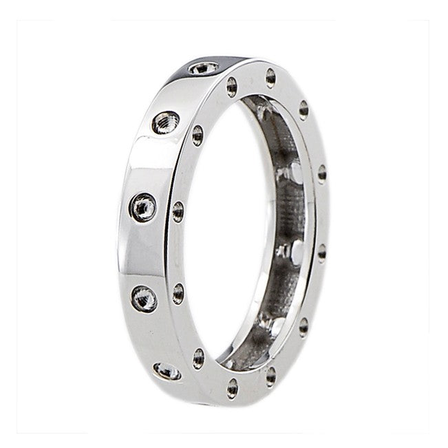 ROBERTO COIN 18K WHITE GOLD 3.5MM BAND ( ALL OTHERS SOLD SEPARATELY) FROM THE POIS MOI COLLECTION