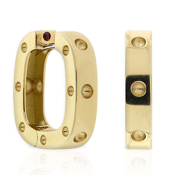 ROBERTO COIN 18K YELLOW GOLD HOOP EARRINGS FROM THE POIS MOI COLLECTION