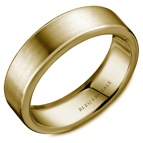 BLEU ROYALE 14K YELLOW GOLD LEGACY MENS WEDDING BAND