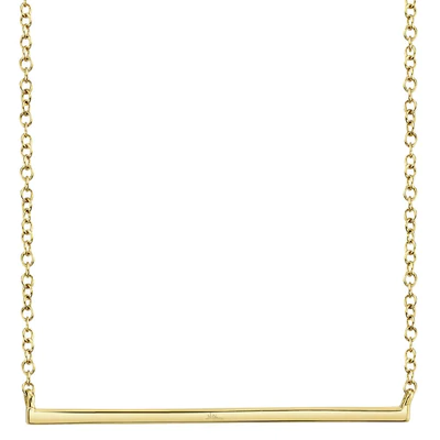 SHY CREATION 14K YELLOW GOLD 0.08CT DIAMOND BAR NECKLACE