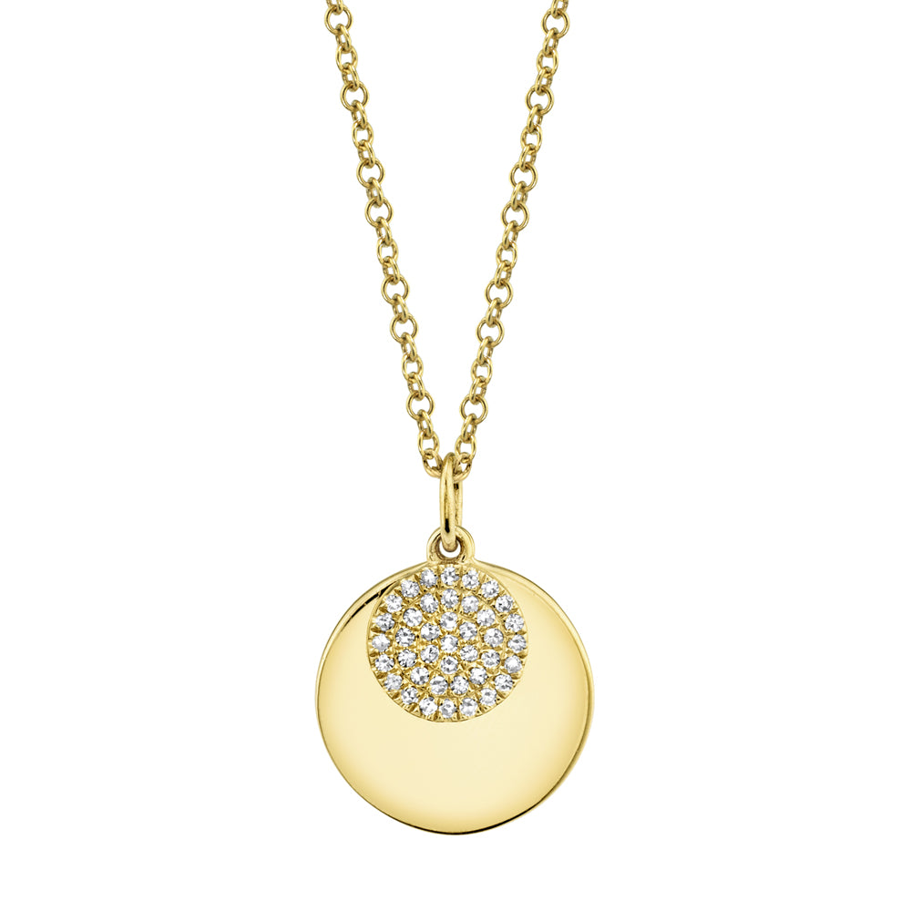 SHY CREATION 14K GOLD & 0.09CT DIAMOND CIRCLE NECKLACE