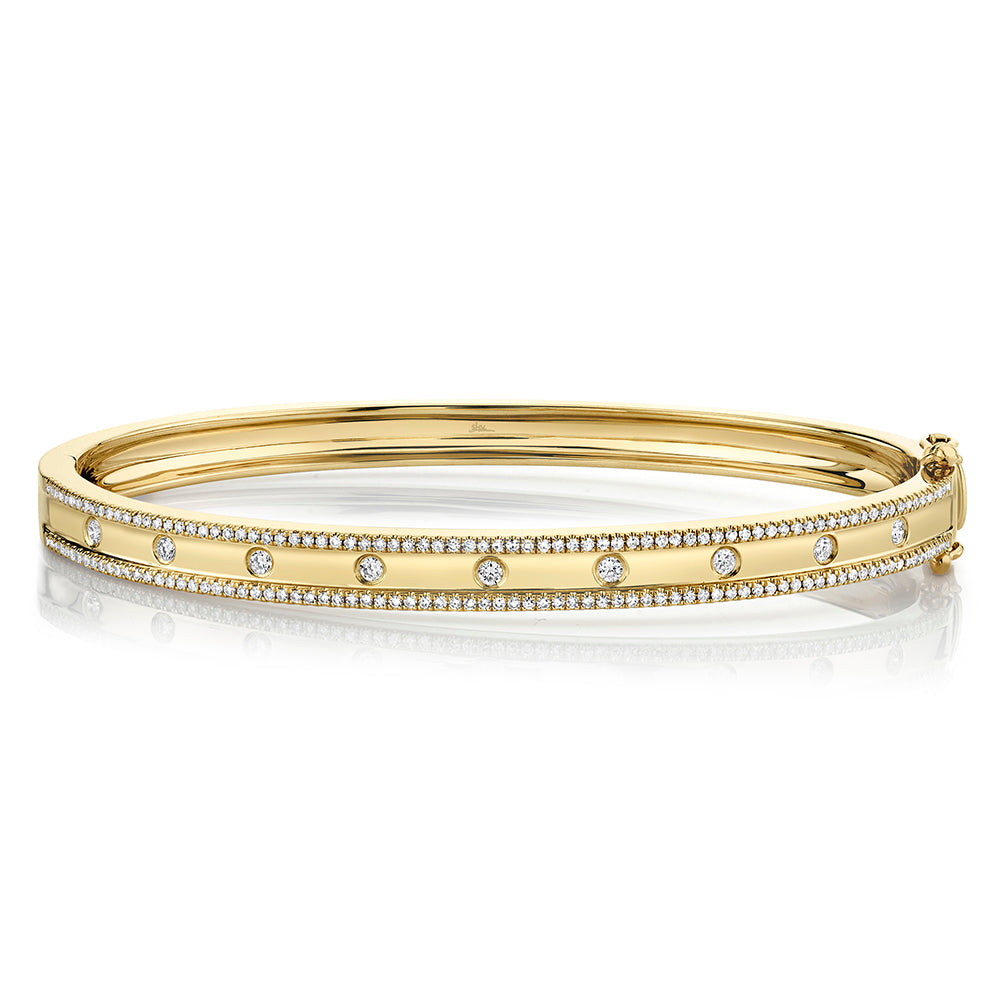 SHY CREATION 14K GOLD & 0.62CT DIAMOND BANGLE