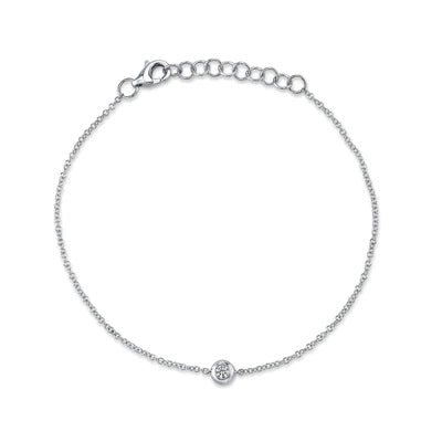 14K 0.06CT DIAMOND BEZEL BRACELET