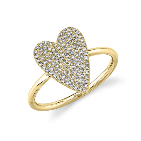 14K GOLD & 0.26CT DIAMOND HEART RING