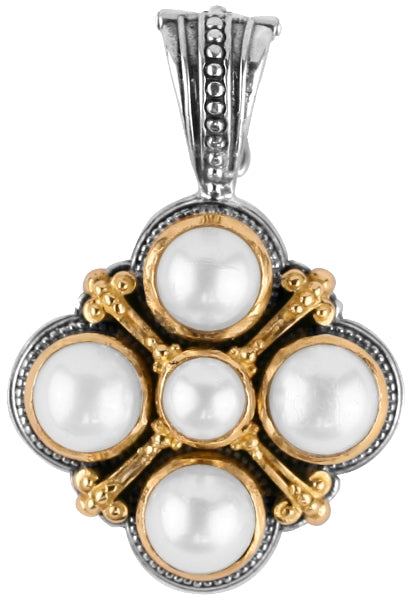 KONSTANTINO STERLING SILVER & 18K GOLD PEARL PENDANT FROM THE PEARL CLASSICS COLLECTION