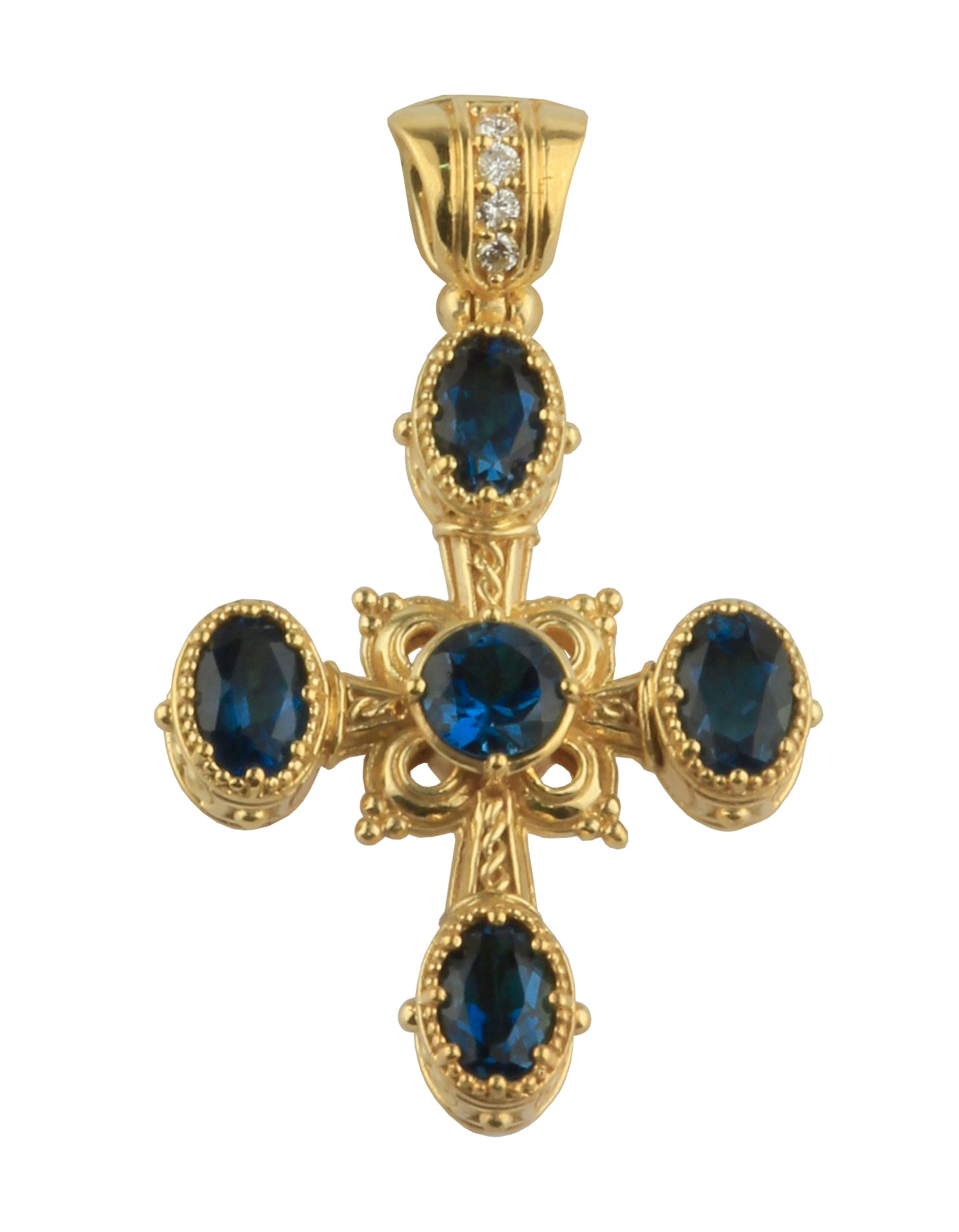 KONSTANTINO 18KT GOLD (6.6GR +/-)  LONDON BLUE TOPAZ (2.72CT +/-) (OTHER STONE CHOICES AVAILABLE) CR