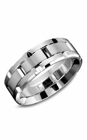 CARLEX 14K WHITE GOLD G1 LUXURY MENS WEDDING BAND