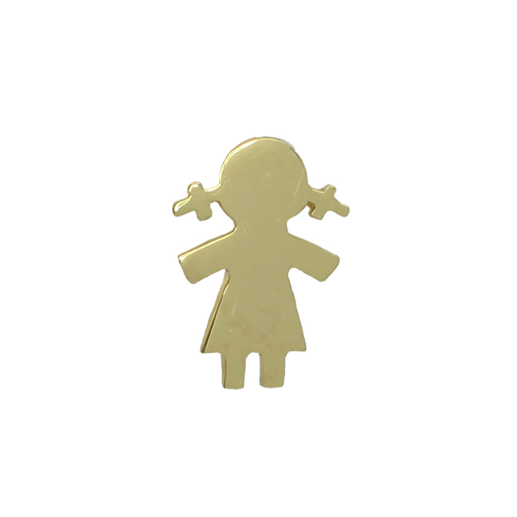 Meira T 14k Large Gold Little Girl Stud Earring