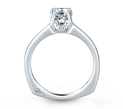 A.JAFFE CLASSICS SPLIT PRONG SIMPLE SOLITAIRE ENGAGEMENT RING 0.02             (not including cente