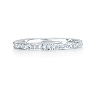 A.JAFFE QUILTED COLLECTION MODERN MEETS VINTAGE DELICATE QUILTED ANNIVERSARY BAND 0.13