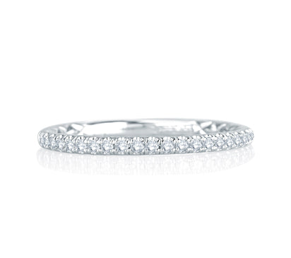 A.JAFFE QUILTED COLLECTION UNIQUE DELICATE QUILTED ANNIVERSARY BAND 0.16