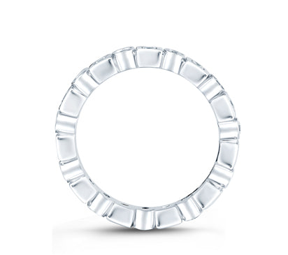 A.JAFFE METROPOLITAN ROUND AND PRINCESS ETERNITY ANNIVERSARY RING 0.61